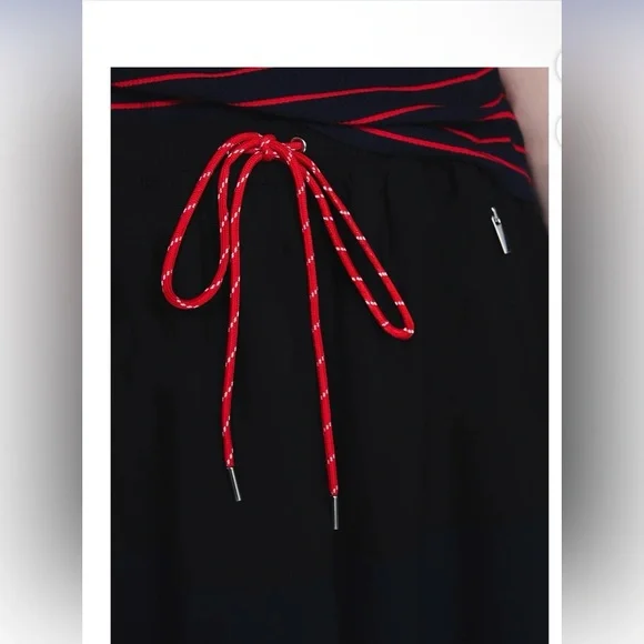 Chic Black and Navy Maxi Skirt - Picture 2 of 2